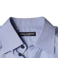 Light Blue Cotton Men Dress Formal Shirt