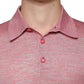 Pink Polyester Long Sleeve Men Polo T-shirt