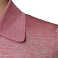 Pink Polyester Long Sleeve Men Polo T-shirt