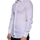 White Cotton Men Dress GOLD Formal Shirt