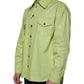 Green Cotton Collared Men Button Down Shirt