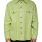 Green Cotton Collared Men Button Down Shirt