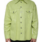 Green Cotton Collared Men Button Down Shirt