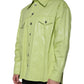 Green Cotton Collared Men Button Down Shirt