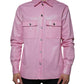 Pink Cotton Collared Button Down Shirt