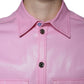 Pink Cotton Collared Button Down Shirt