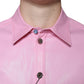 Pink Cotton Collared Button Down Shirt