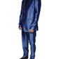 Metallic Blue Stripes Formal 3 Piece Suit