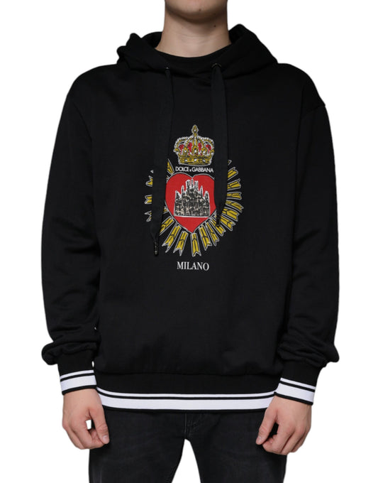 Black Sacred Heart Crown Hooded Sweatshirt Sweater