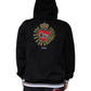 Black Sacred Heart Crown Hooded Sweatshirt Sweater