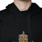 Black Sacred Heart Crown Hooded Sweatshirt Sweater