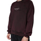 Maroon Logo Crew Neck Men Sweatshirt Sweater