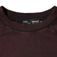 Maroon Logo Crew Neck Men Sweatshirt Sweater