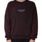 Maroon Logo Crew Neck Men Sweatshirt Sweater