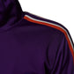 Purple Polyester Full Zip Long Sleeve Sweater