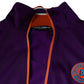 Purple Polyester Full Zip Long Sleeve Sweater