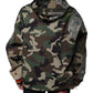 Multicolor Camouflage Hooded Sweatshirt Sweater