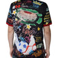 Multicolor Graphic Print Cotton Crew Neck T-shirt