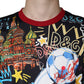 Multicolor Graphic Print Cotton Crew Neck T-shirt