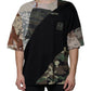 Multicolor Camouflage Cotton Round Neck T-shirt