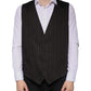 Black Cotton Waistcoat Dress Formal Vest