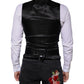 Black Wool Waistcoat Dress Formal Vest