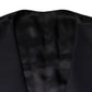 Black Wool Waistcoat Dress Formal Vest