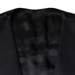 Black Wool Waistcoat Dress Formal Vest