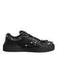 Black Studded Low Top Men Sneakers Shoes