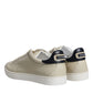 Beige London Leather Low Top Sneakers Shoes