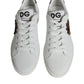 White Silver Sacred Heart Men Sneakers Shoes