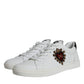 White Silver Sacred Heart Men Sneakers Shoes