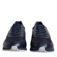 Blue Logo Leather Casual Men Sneakers Shoes