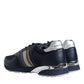 Blue Logo Leather Casual Men Sneakers Shoes