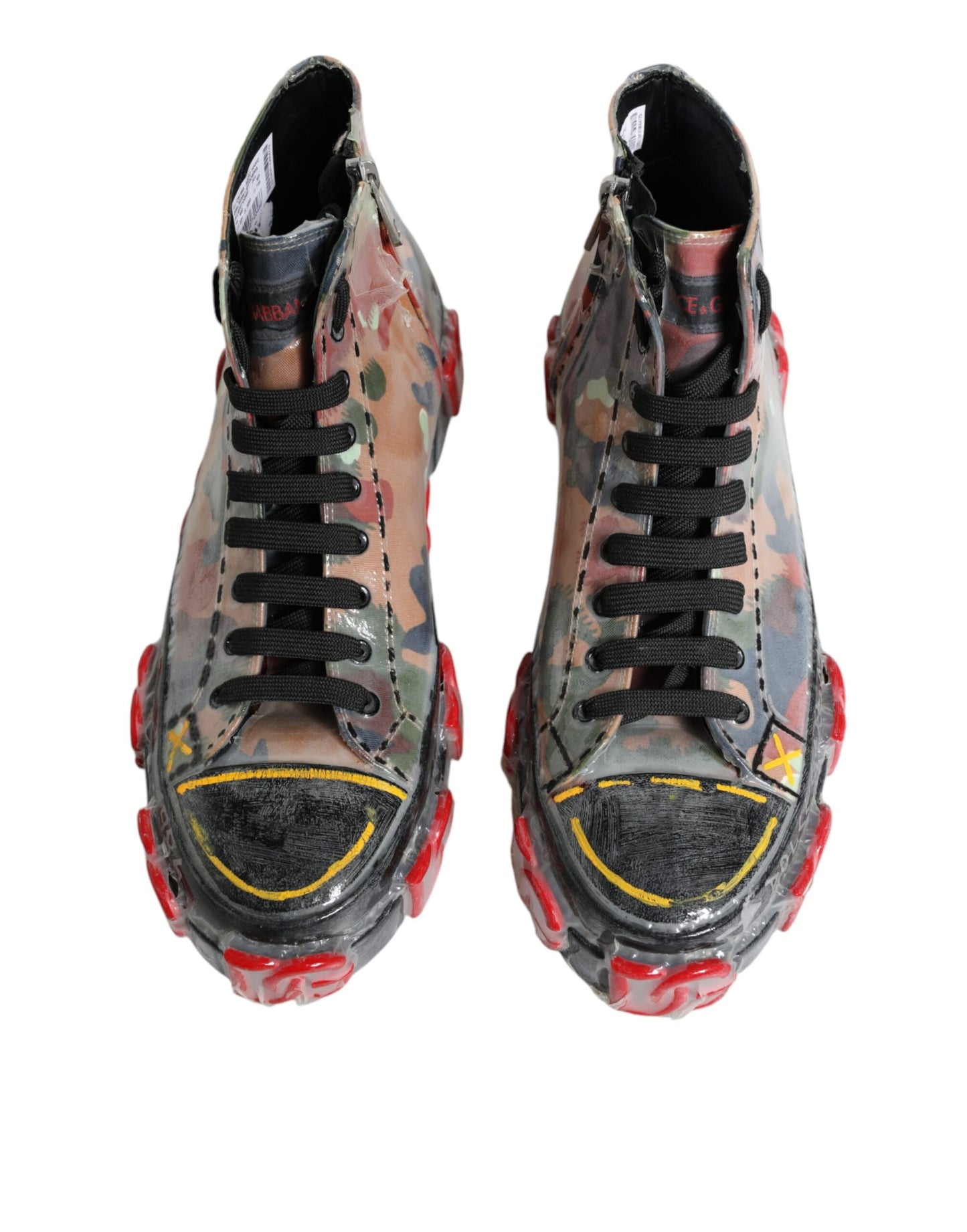 Multicolor Camouflage High Top Sneakers Shoes