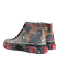 Multicolor Camouflage High Top Sneakers Shoes