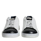 White Leather Logo Portofino Sneaker Shoes