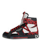 Multicolor Leather High Top Sneakers Shoes