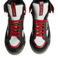 Multicolor Leather High Top Sneakers Shoes