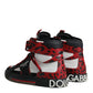 Multicolor Leather High Top Sneakers Shoes