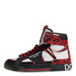 Multicolor Leather High Top Sneakers Shoes