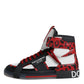 Multicolor Leather High Top Sneakers Shoes