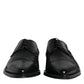 Black Leather Derby Formal Dress Shoes