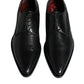 Black Leather Derby Formal Dress Shoes