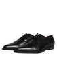 Black Leather Derby Formal Dress Shoes