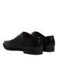 Black Leather Derby Formal Dress Shoes