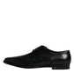 Black Leather Derby Formal Dress Shoes