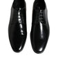 Black Leather Lace Up Men Derby Formal Shoes