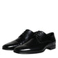 Black Leather Lace Up Men Derby Formal Shoes