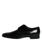 Black Leather Lace Up Men Derby Formal Shoes